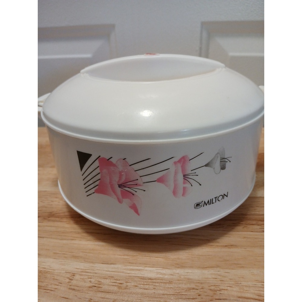 Vintage Milton 850ml Insulated Casserole Dish Container Plastic and Steel Cervo